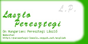 laszlo peresztegi business card