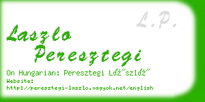 laszlo peresztegi business card